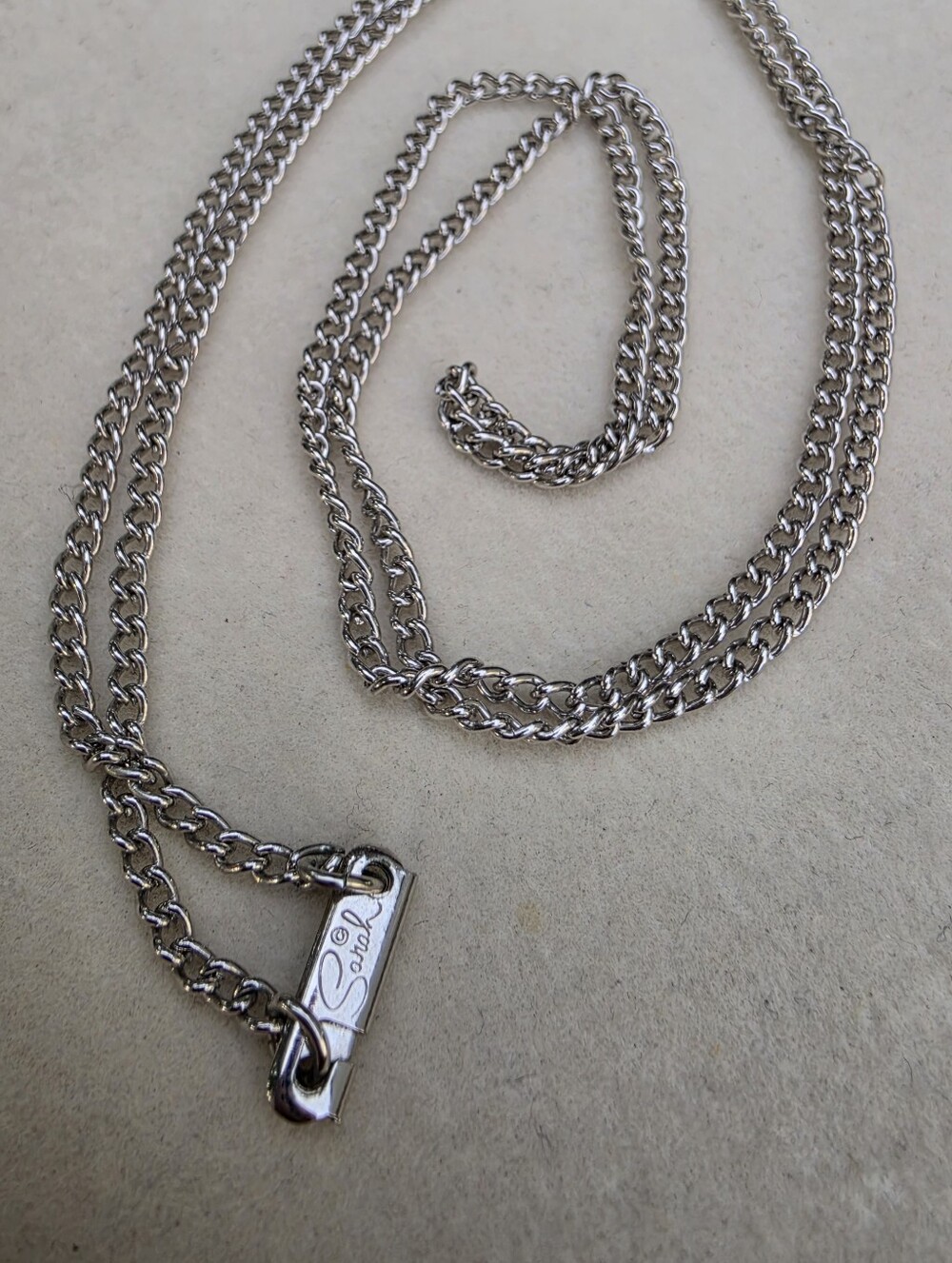 Sarah Coventry: Silver-Tone Curb Link Necklace • 24"